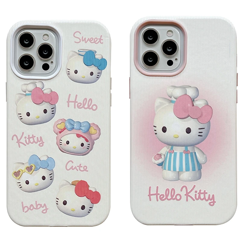 

Kawaii Hello Kittys New Phone Case Phone13/12promax vertical bar 11Promax mobile phone case gift for girls