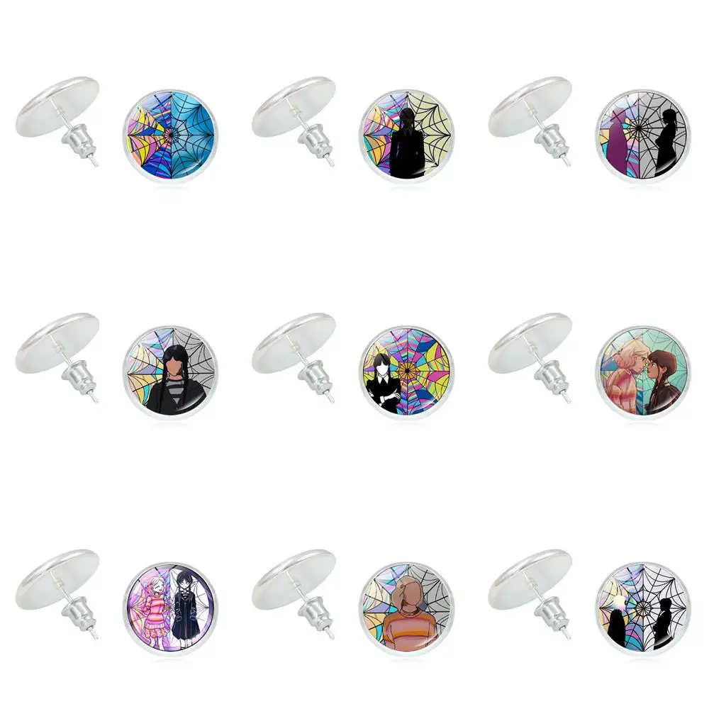 

Cute Character Gem Charm Earrings Stud Earrings New Jewelry for Women Girls Party Birthday Accessories 1 Pair,1Yc36602