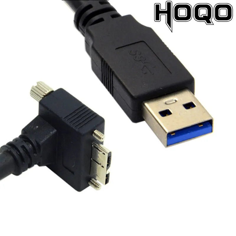 

Industrial robot control Cable USB 3.0 type-A to Micro B Up Down Left Right Angled 90 Degree Screw Mount Data Cable 1m 3m 5m