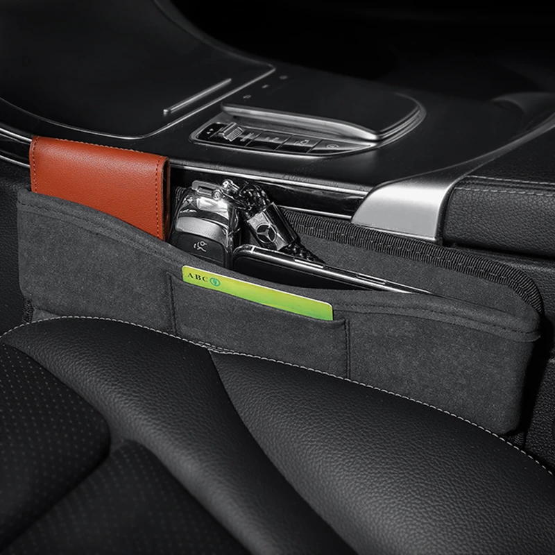 

1Pair Car Seat Organizer Crevice Storage Box For Car Interior Organizer Gap Slit Filler Holder For Wallet Phone Slit Key Pocket