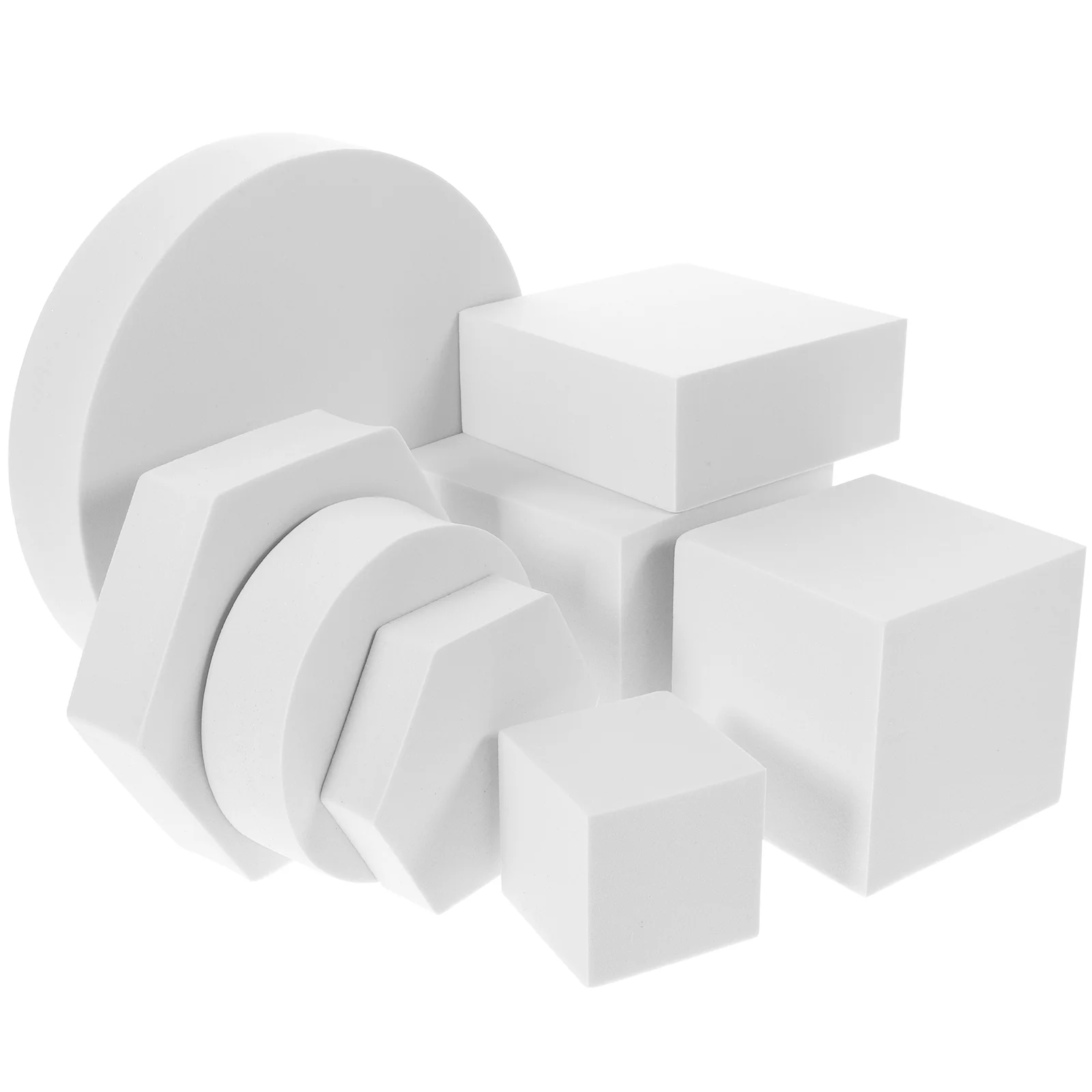 

Foam Geometric Cube Props Three-dimensional Ornaments White Decor Photo Makeups