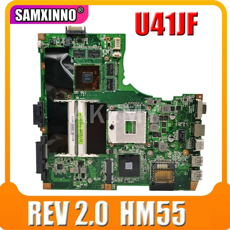 

Самксино Новинка! Материнская плата для ноутбука U41JF для ASUS U41J U41JF материнская плата REV 2,0 HM55