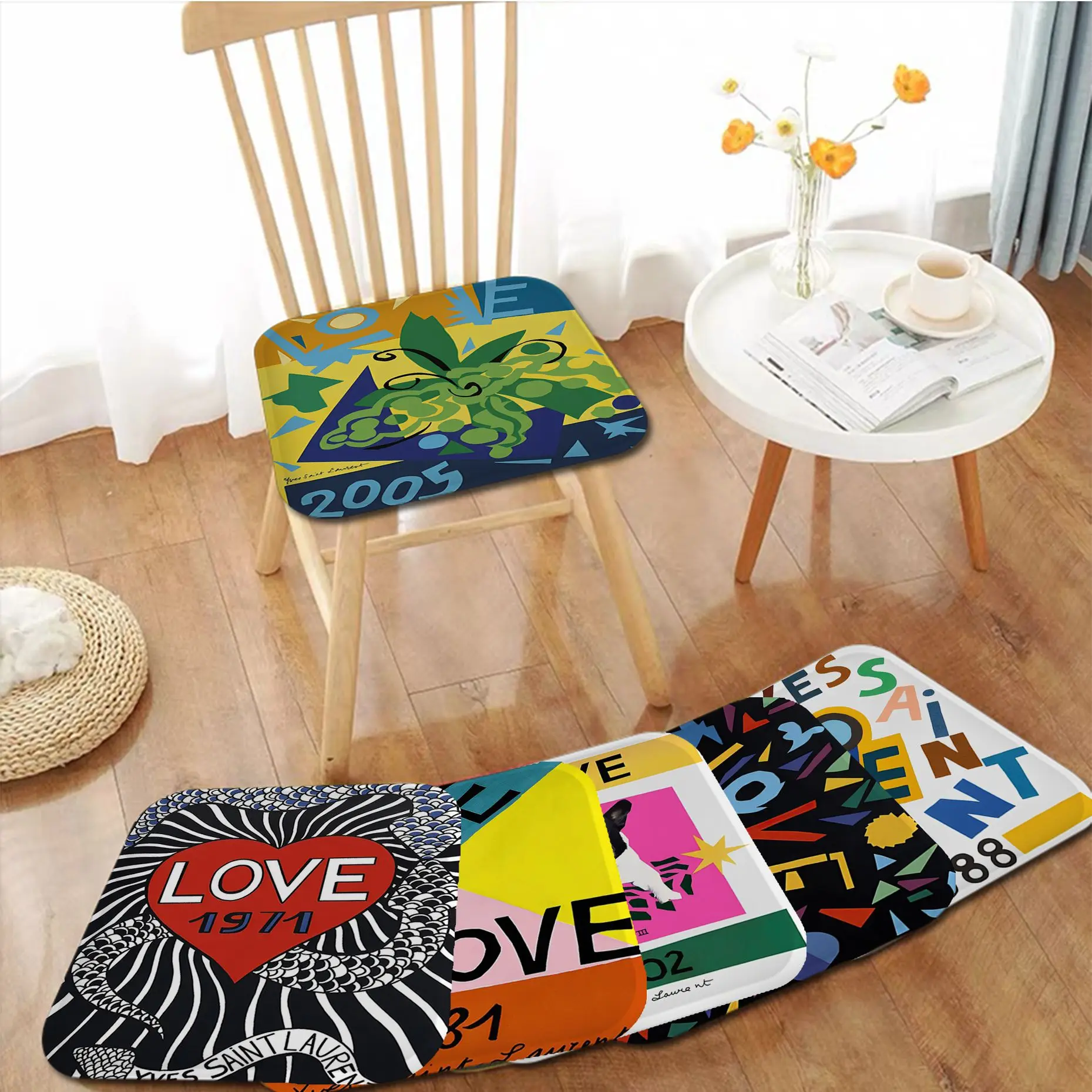 

Modern Love Art Seat Pad Household Cushion Soft Plush Chair Mat Winter Office Bar Cushion Pads