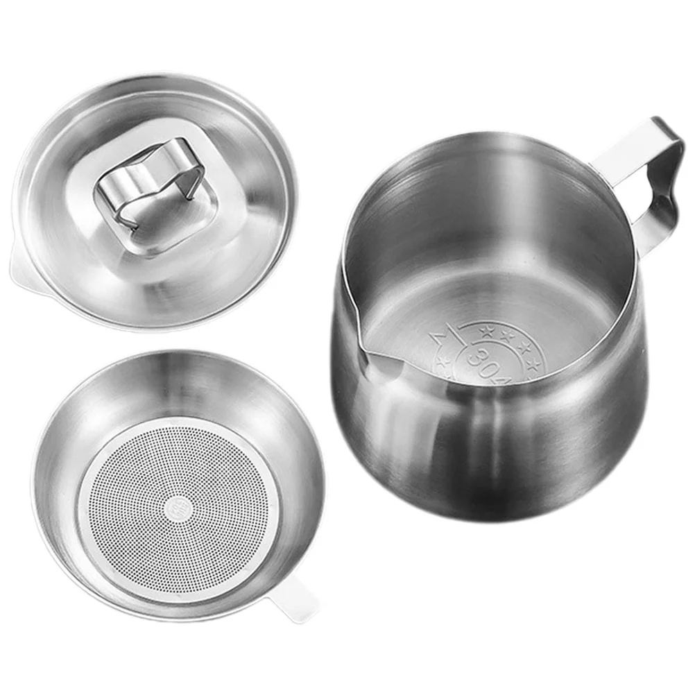 

Stainless Steel Pot Bacon Grease Container Strainer Kitchen Used Cooking Lard Holder Storage