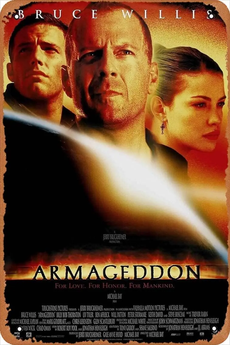 Армагеддон (1998) Плакат Металлическая вывеска Ретро Домашняя декоративная