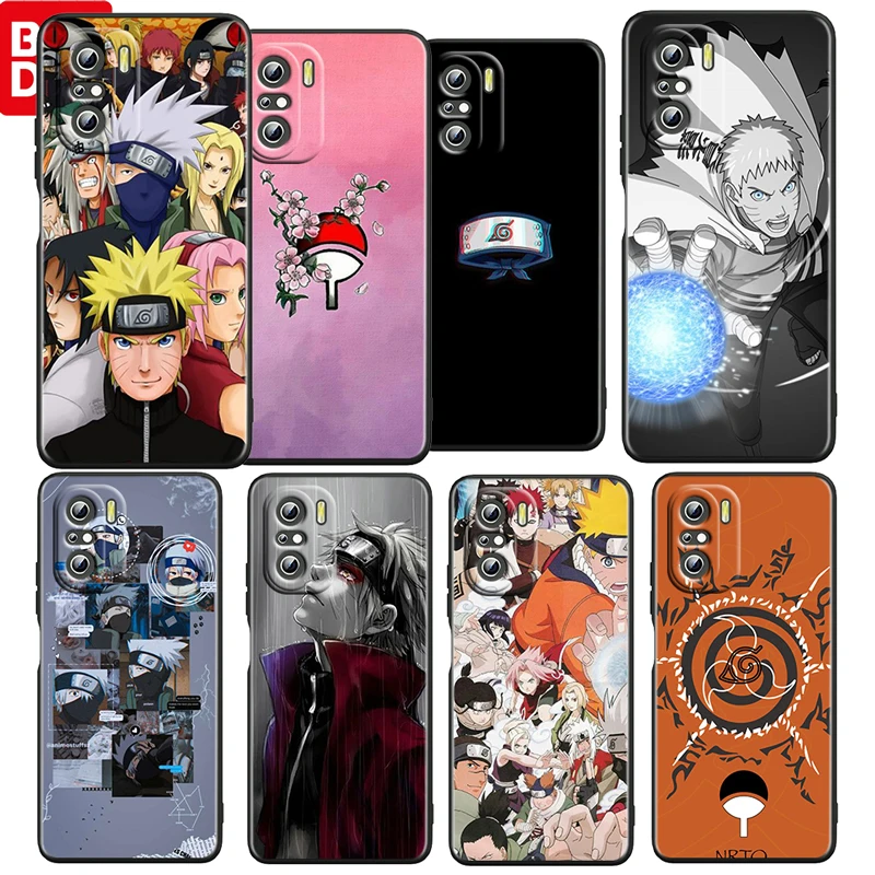 

Anime Naruto Hot For Xiaomi Redmi K50 K40 Gaming K30 K20 Pro 5G 10X 9T 9A 9C TPU Soft Black Phone Case Fundas Coque Capa Shell