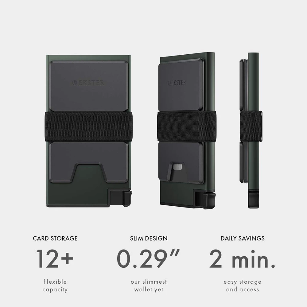 Aluminum Cardholder Slim Minimalist Wallet Expandable Backplate RFID Blocking Layer ID Card Credit Card Cases Thin Card Holder