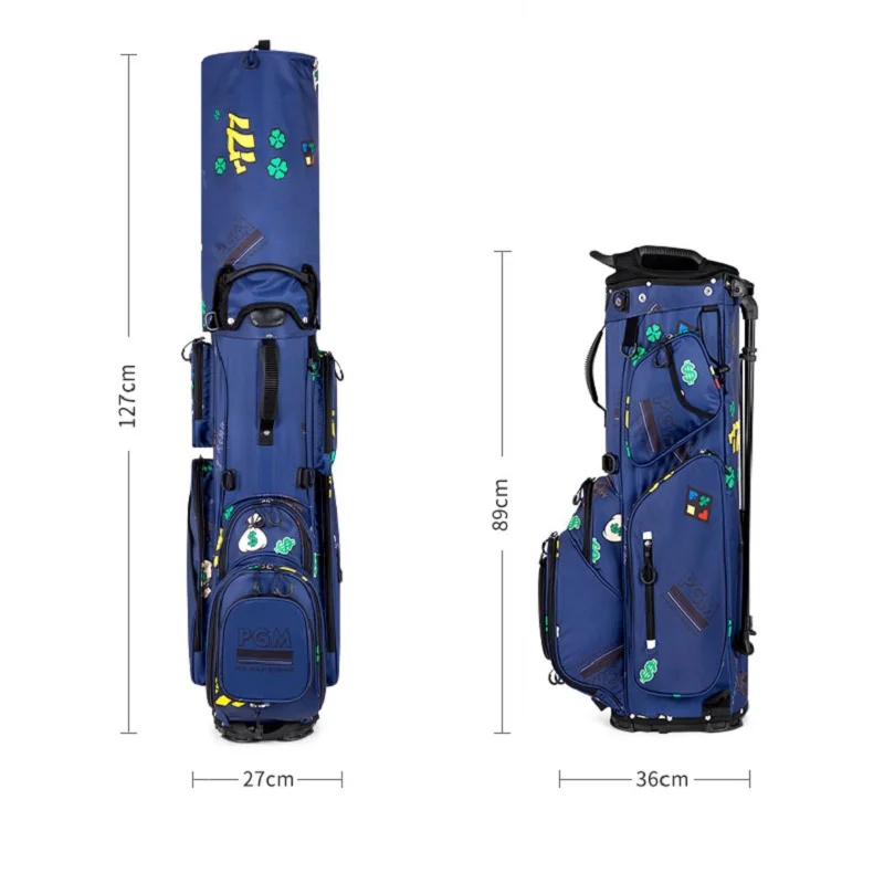 PGM Women Men Golf Rack Bag Print Waterproof Lady Club Bags Portable Bracket Stand Golfer Package Ultra-Light Big Capacity Pack