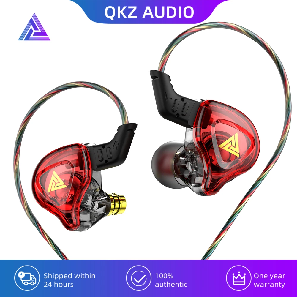 

Original QKZ AK6 DMX Earphone HiFi Bass Dual Drive Wired Headphones with Mic Noice Cancelling Headset Monior Music Earbuds Sport