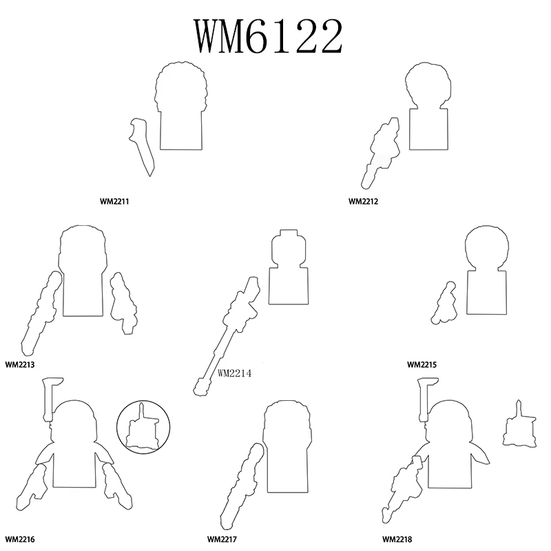 

WM6122 Science fiction animation characters space heroes soldiers weapons building blocks children happy enlightenment toys