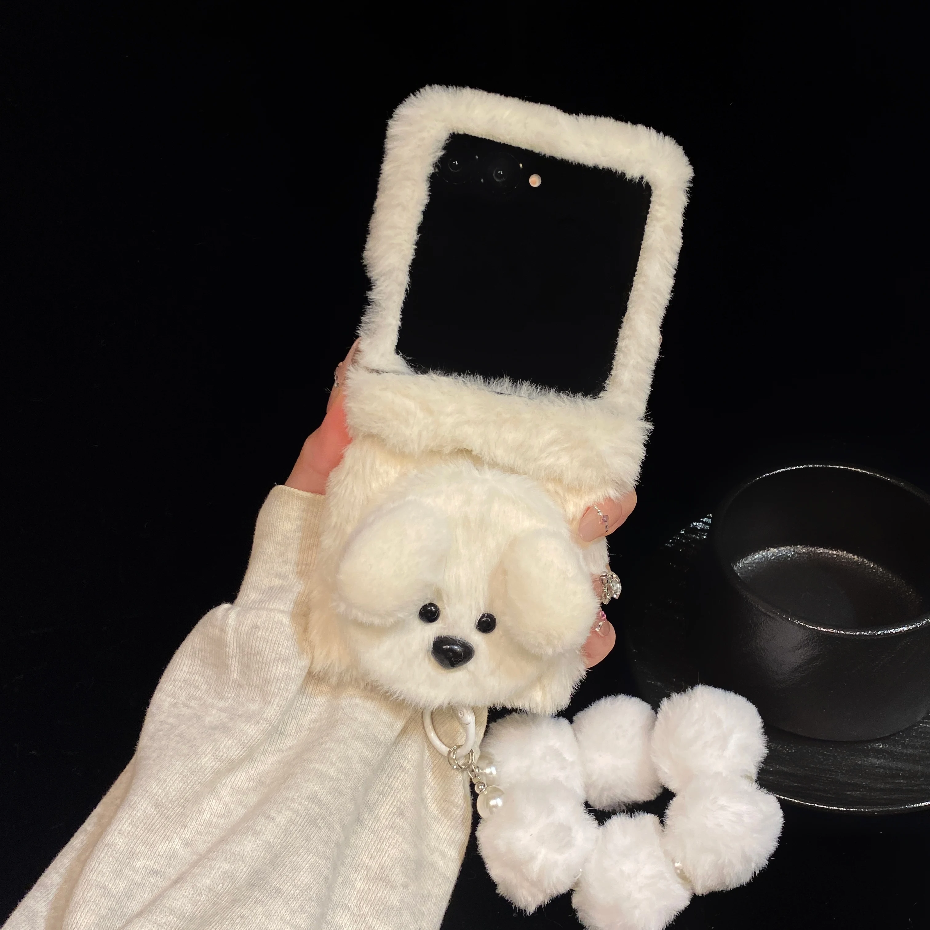 Милый пушистый плюшевый чехол для телефона Huawei Nova Flip P50 Pocket2 Pura X с подвесным ремешком, совместимый чехол. (art.: 3920dd28ce904) - 3920dd28ce904