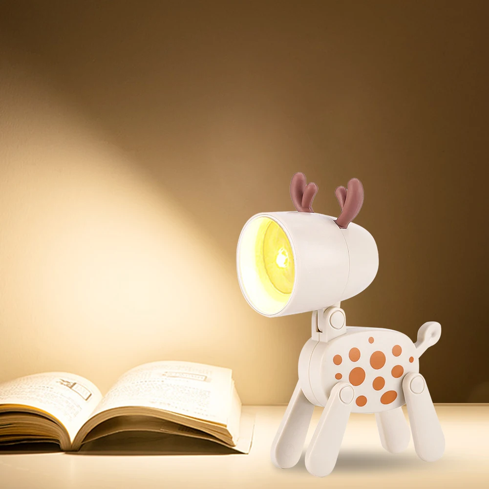 

Cute LED Night Light Eye Protection Folding with Ears Cartoon Night Lamp Home Ornament Creative Craft for Baby Kid Bedroom Decor