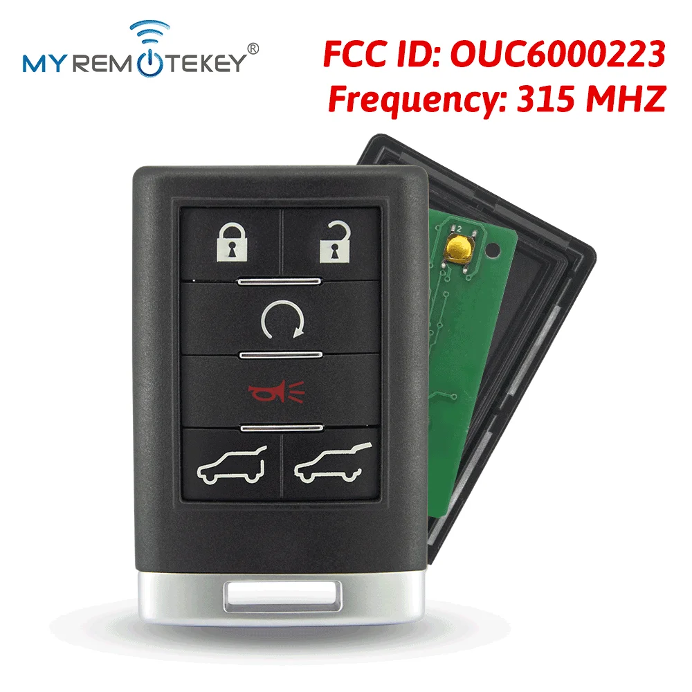 

REMTEKEY брелок с дистанционным управлением, 6 кнопок, 315 МГц для Cadillac Escalade 2008-2014
