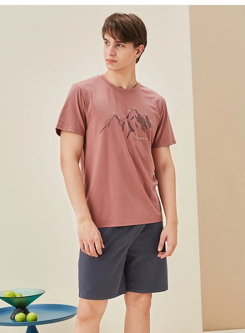 2pcs Men's Pajamas Cotton 2022 Summer Short-sleeved Pullover Tshirt Top Loose Casual Short Pants Home Clothes Pijamas for Men