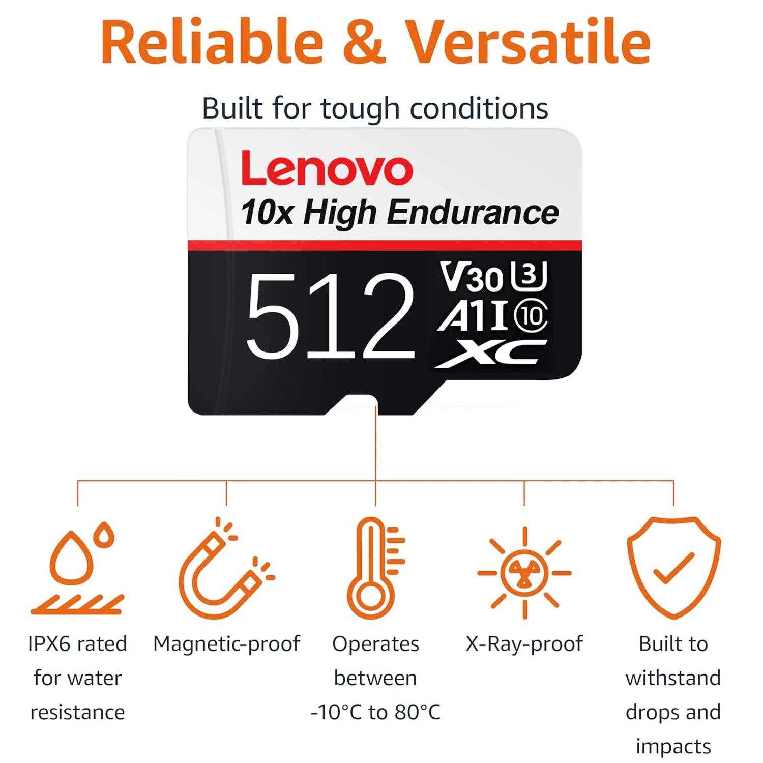 НОВАЯ высокоскоростная карта памяти Lenovo Micro SD 512 ГБ U3 V30, карта памяти 256 ГБ, 128 ГБ, 64 ГБ, TF-карта для мобильного телефона, камеры, компьютера (art.: 3920dc439331f) - 3920dc439331f