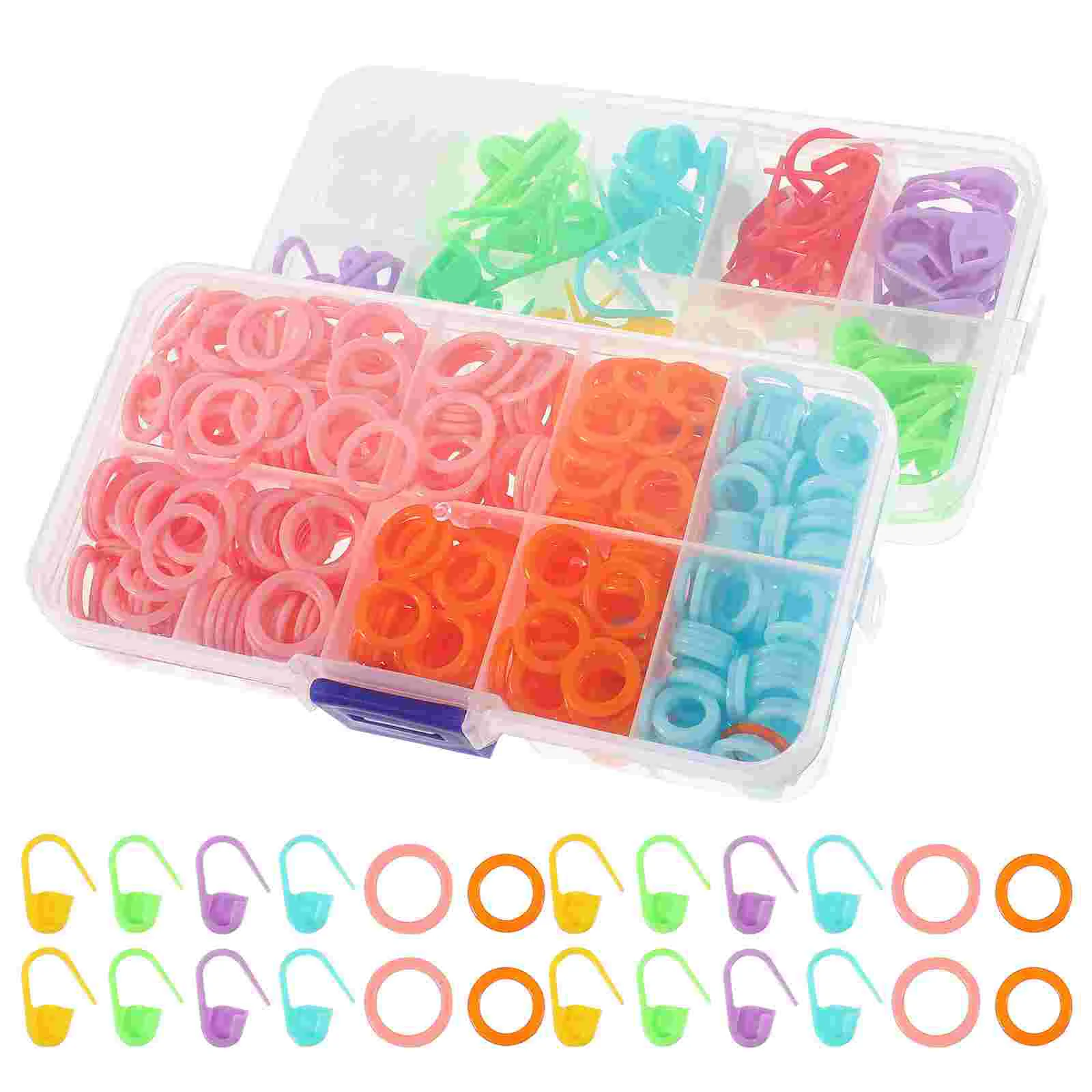 

2 Boxes Of Beginner Crochets Knitting Clips Crochet Markers Crocheting Needles for Home Sweater Crocheting