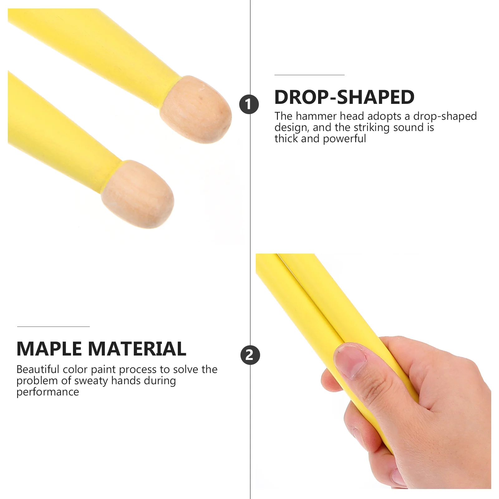 2 пары кленовых палочек ударный барабан инструмент инструменты простые