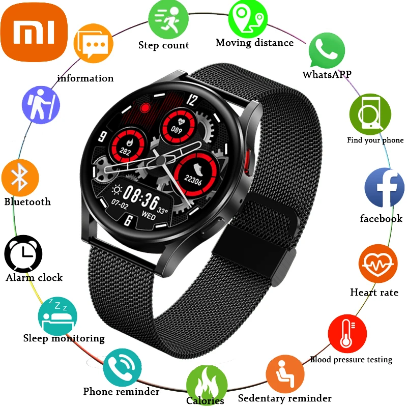 

Xiaomi New Men Smart Watch Bluetooth Call Watches Heart Rate Blood Pressure Sleep Monitor Watcher Sports Waterproof Smart Watch