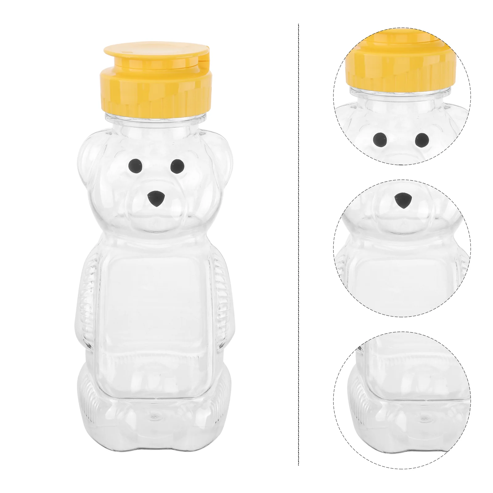 

Bear Bottle, 12pcs Honey Squeeze Bottle Empty Honey Bottles with Lid Cap 240ml Squeeze Condiment Sauce Mustard Jam Dispenser