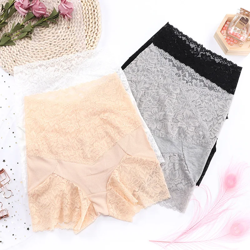 

Женские штаны в форме шортов, высокоэластичное дышащее нижнее белье, сексуальные кружевные брюки, женские брюки, обтягивающие живот брюки для женщин