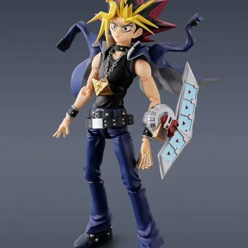 Фото В наличии: S.H.Figuarts Аниме-фигурка Bandai Yami Yugi Yu-Gi-Oh! Оригинальные фигурки Duel Monsters: коллекционные модели из ПВХ, подарок TT №2