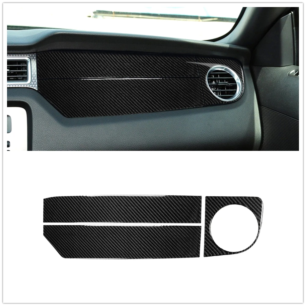 

Carbon Fiber Right Copilot Side Air Vent Out Console Cover Sticker Trim Dashboard Panel Outlet Frame For Ford Mustang 2009-2013