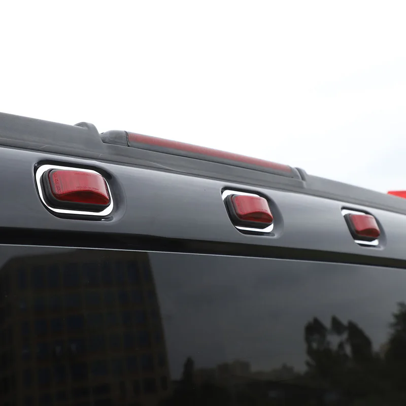

Stainless Steel Silver Exterior Details Car Tailgate Roof Light Frame Trim Cover Stickers for Hummer H2 2003-2009 Accessories
