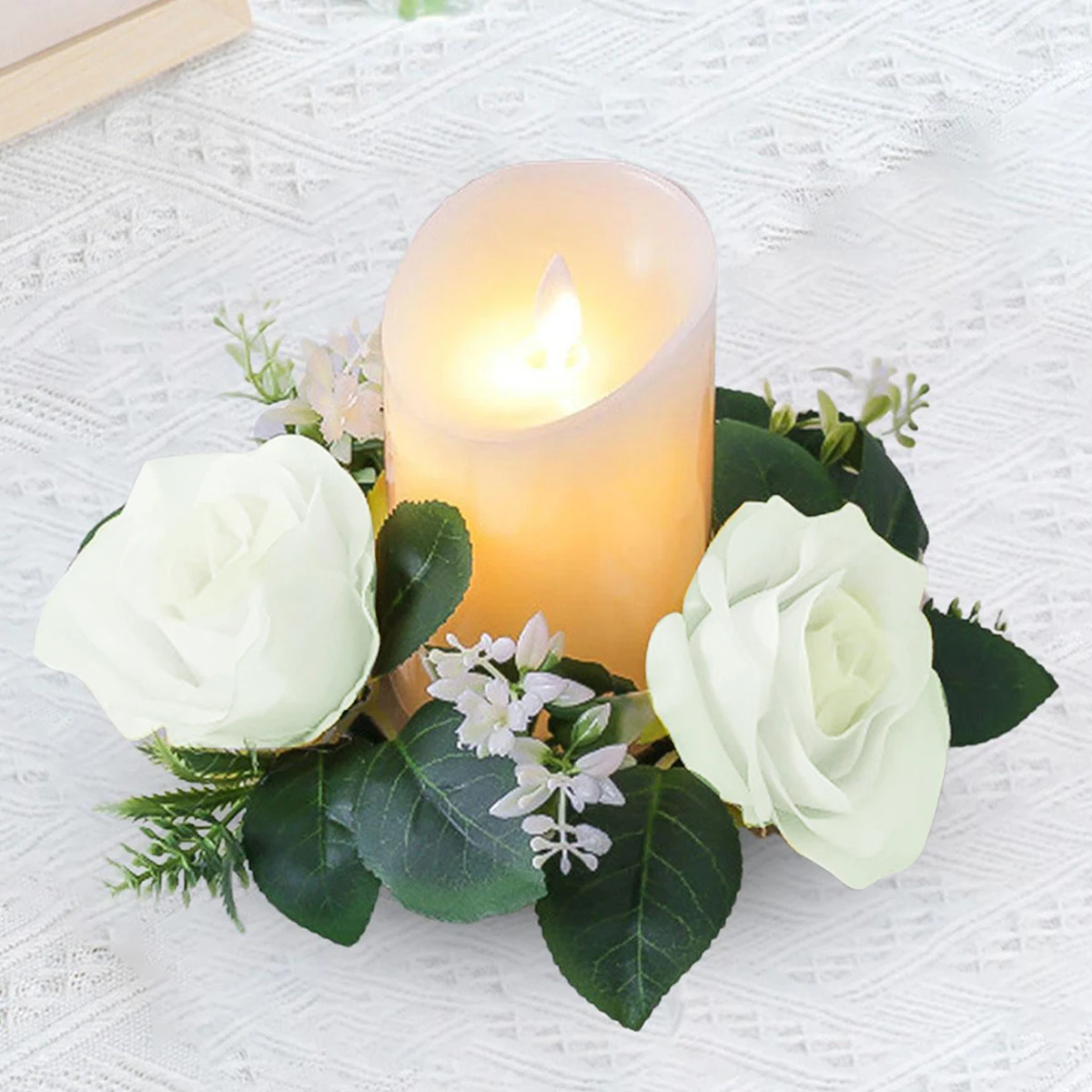Цветочный подсвечник венок украшение для свадебной вечеринки искусственные