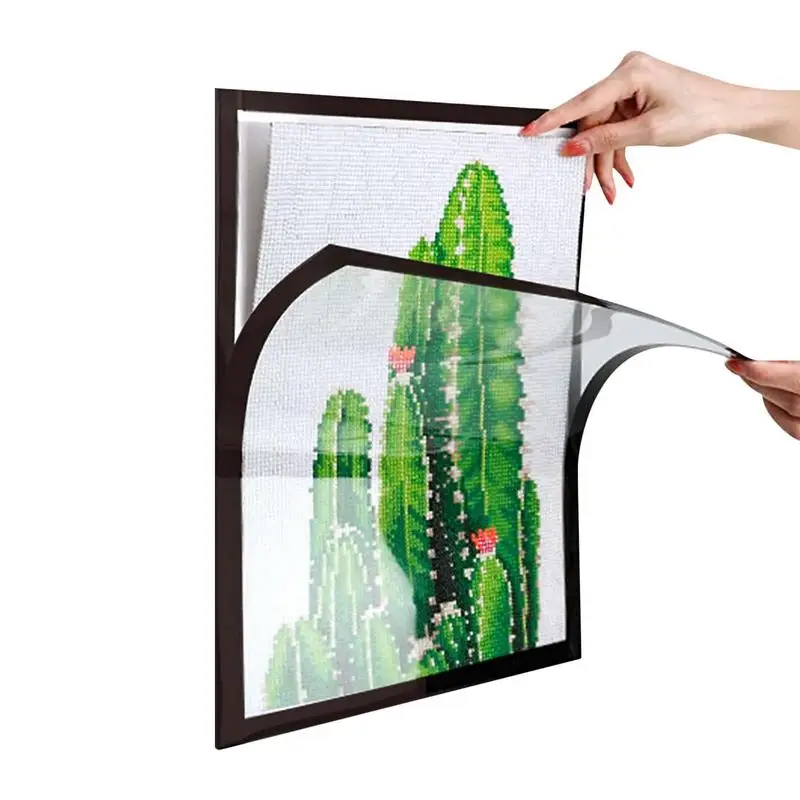 

Magnetic Diamonds Painting Frames 30x40cm Wall Gallery Photo Frame Diamond Art Frame Self-Adhesive Frame for Home Decorations