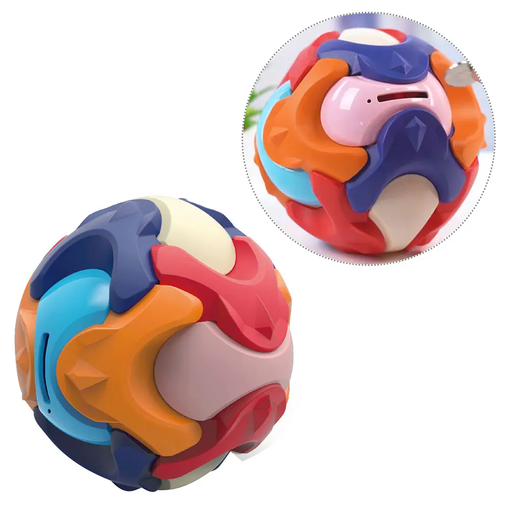 Durable Detachable Assembly Ball Toy Plastic Piggy Bank For Kids 3D Saving Pot Building Block Game Funny Ornament DIY Box | Игрушки и