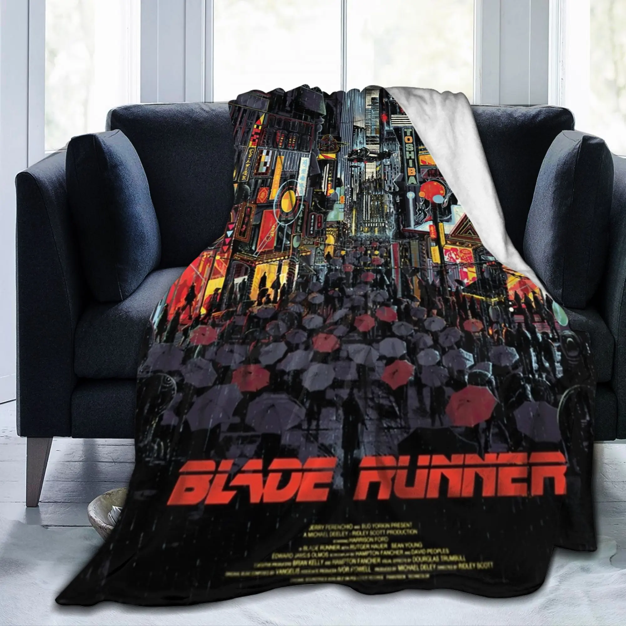 Пледы Blade Runner из фланели с принтом, многофункциональные мягкие пледы-накидки для дивана, офиса, плюшевые тонкие одеяла (art.: 3920dbb2dc37f) - 3920dbb2dc37f