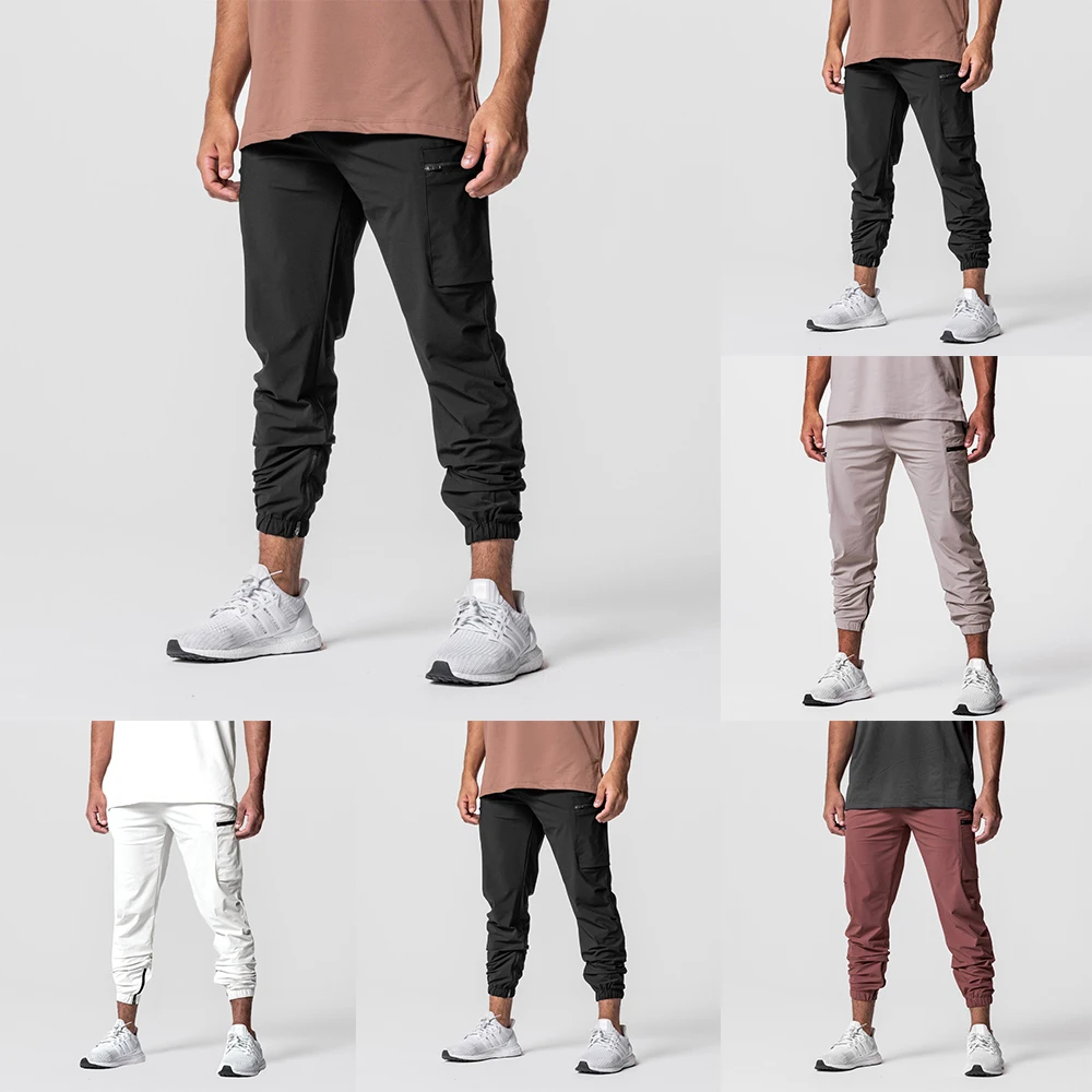 Men Fast Dry Stretch Pants Casual Sport Middle Waist Business Classic Trousers Stretch Pants Confortable Cargo Pants