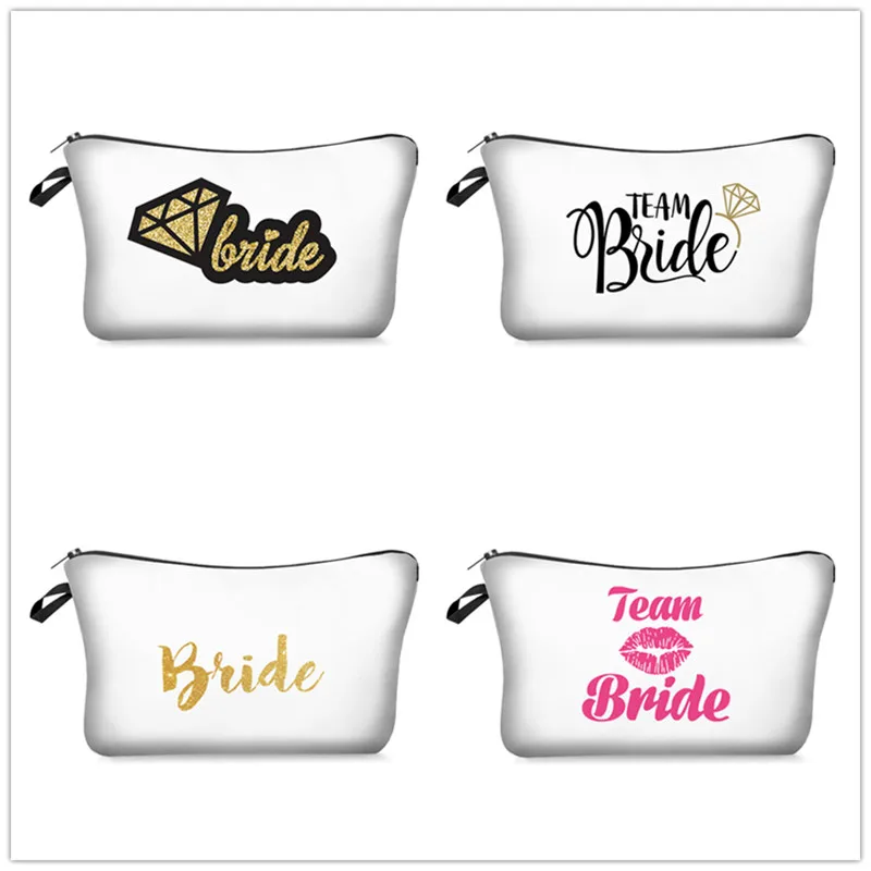 

Bride To Be Wedding Decoration Portable Cosmetic Bag Hen Party Bachelorette Party Decoration Team Bridesmaid Gifts Bride Shower