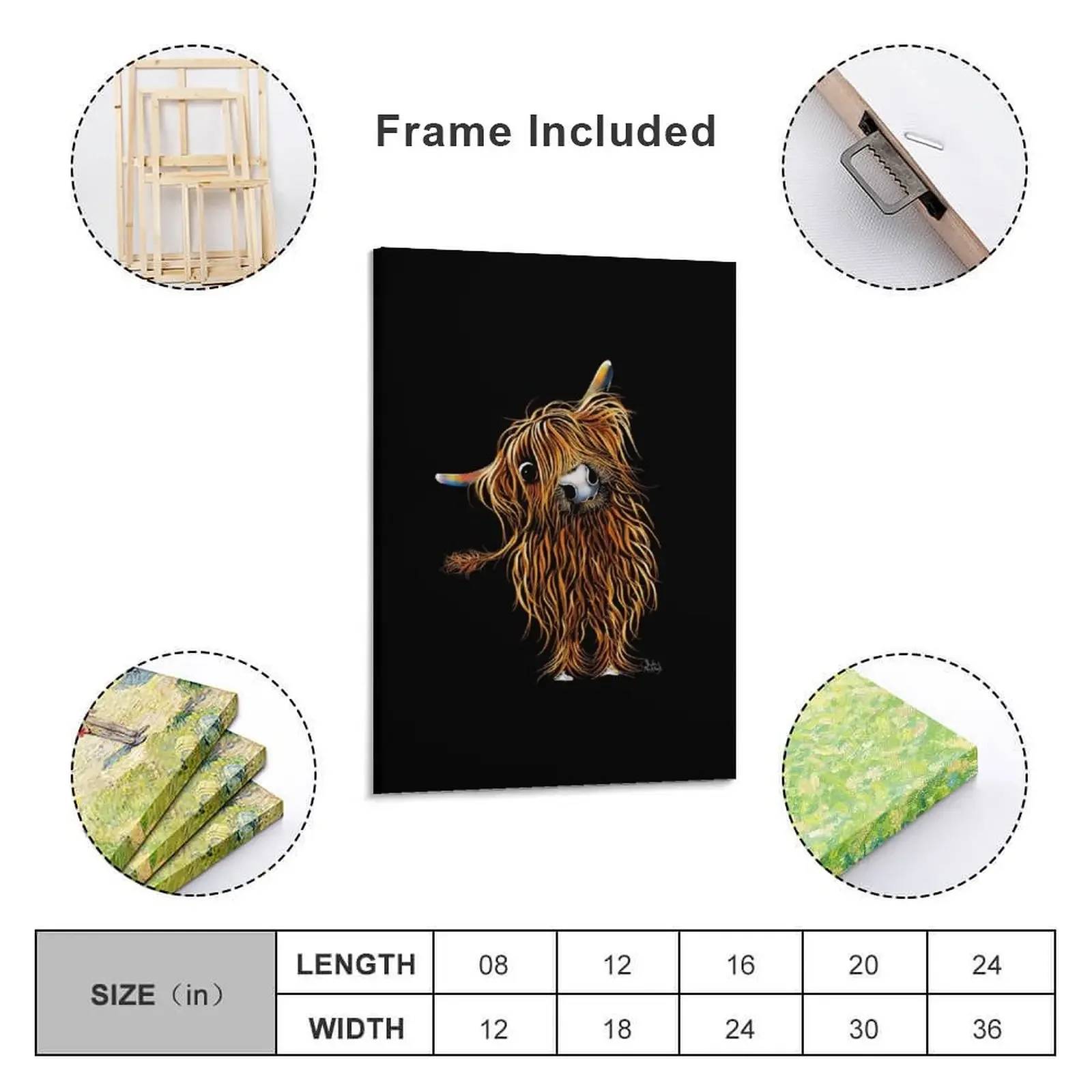 HiGHLaND CoW PRiNT SCoTTiSH ɼoooWeee' BY SHiRLeY MacARTHuR Холст Картина Спальня деко скандинавский