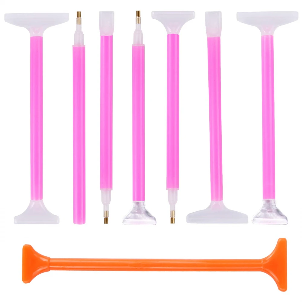 

8 Packs 5d Diamond Art Painting Embroidery Art Pen Tool Wax Pencils For Dot Diy Crafts Making