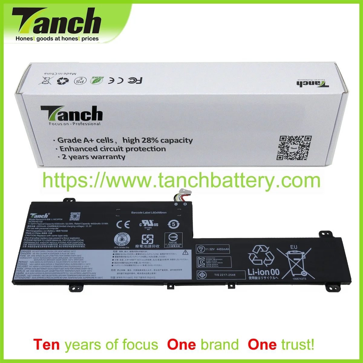 

Tanch Laptop Batteries for LENOVO 3ICP6/40/133 SB10X49071 IdeaPad Flex 5 14ITL05 5-14ITL05-82HS0008US 5-14IIL05 11.52V 2 Cell