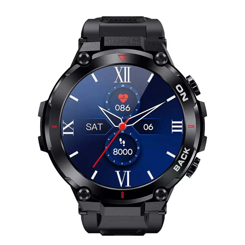 

K37 Men Smart Watch GPS Navigation Sport Fitness Tracker 480mAh Big Battery Heart Rate Monitor IP68 Waterproof Smartwatch