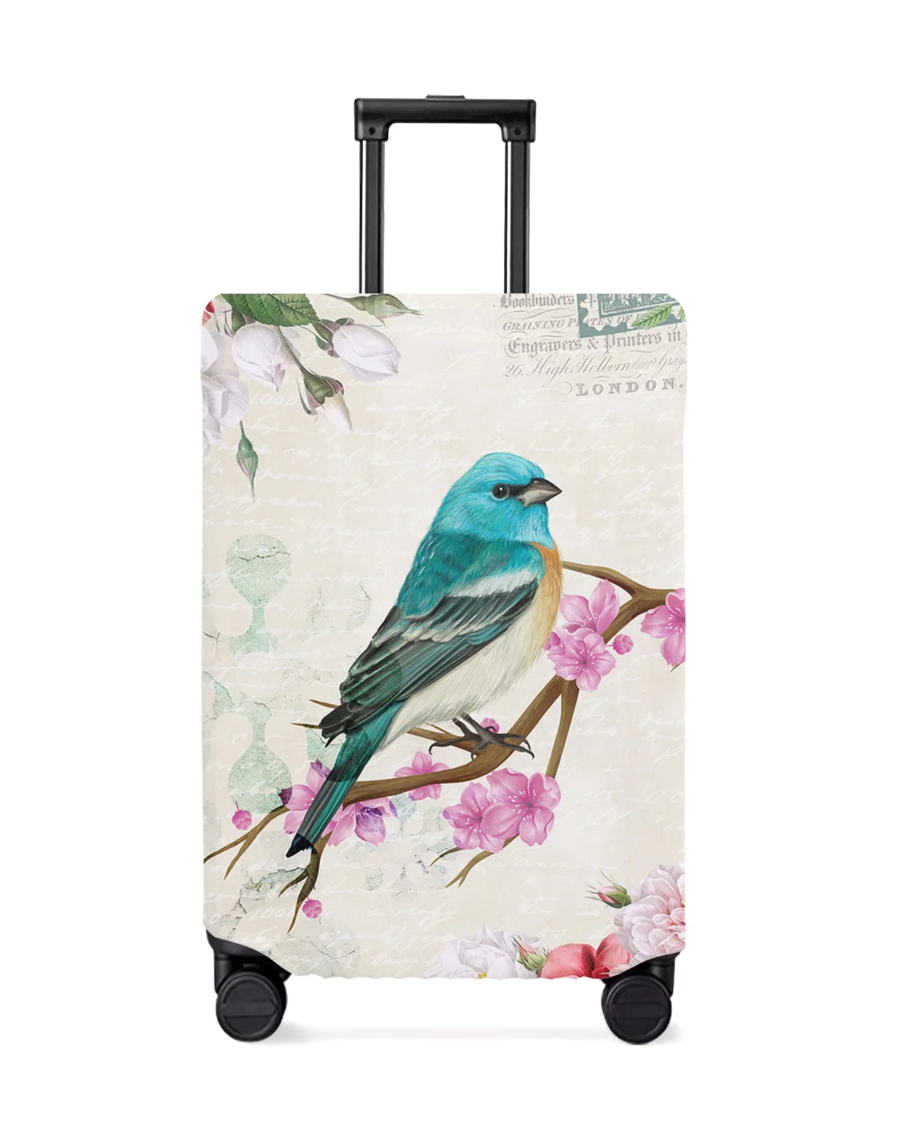 

Vintage Flowers And Birds Travel Luggage Cover Elastic Baggage Cover For 18-32 Inch Suitcase Case Dust Cover Travel Accessories