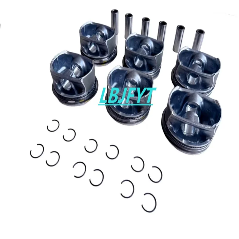 6 шт. поршни и кольца STD Φ 22 мм для Mercedes-Benz GLK350 W203 W204 3.5L C350 CLC350 CLK350 CLS350 R350 S350 ML350 E350