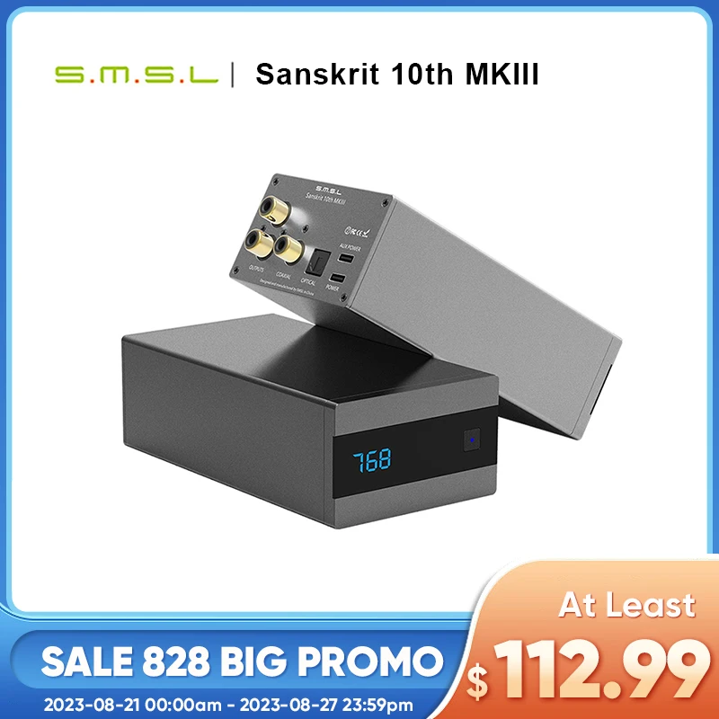 

SMSL SK10 MKIII Sanskrit 10th MK3 High-End DAC AK4493S 24Bit 768 /384KHZ DSD512 Digital Audio Decoder