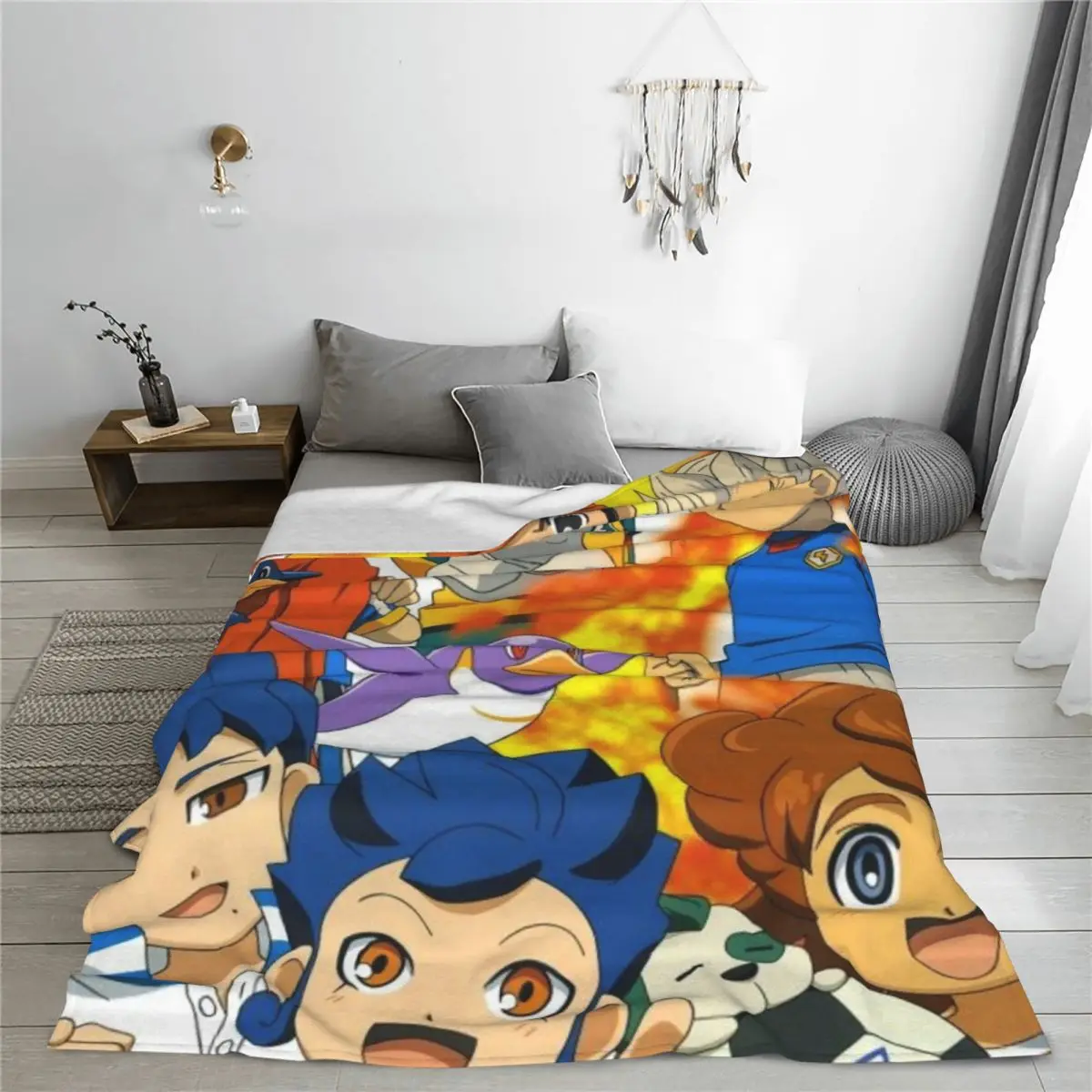 Горячие игровые одеяла Inazuma Eleven теплые фланцевые мягкое и удобное одеяло для