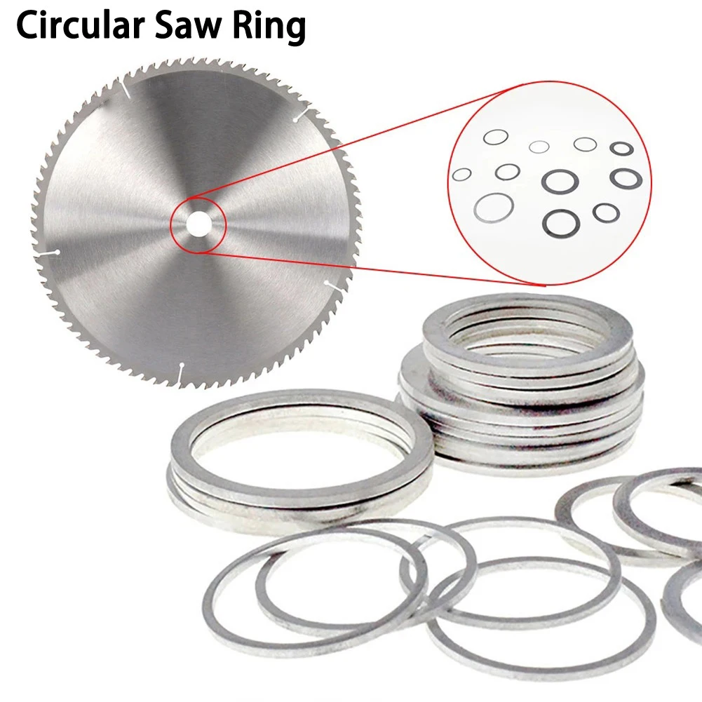 

20-35mm Circular Saw Blade Reducer Ring 6pcs Metal Gasket Hole Diameter Conversion Gasket For Grinder