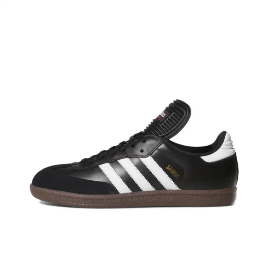 adidas originals Samba Classic leather trendcasual non-slip wearable low-top sneakers men's black and white