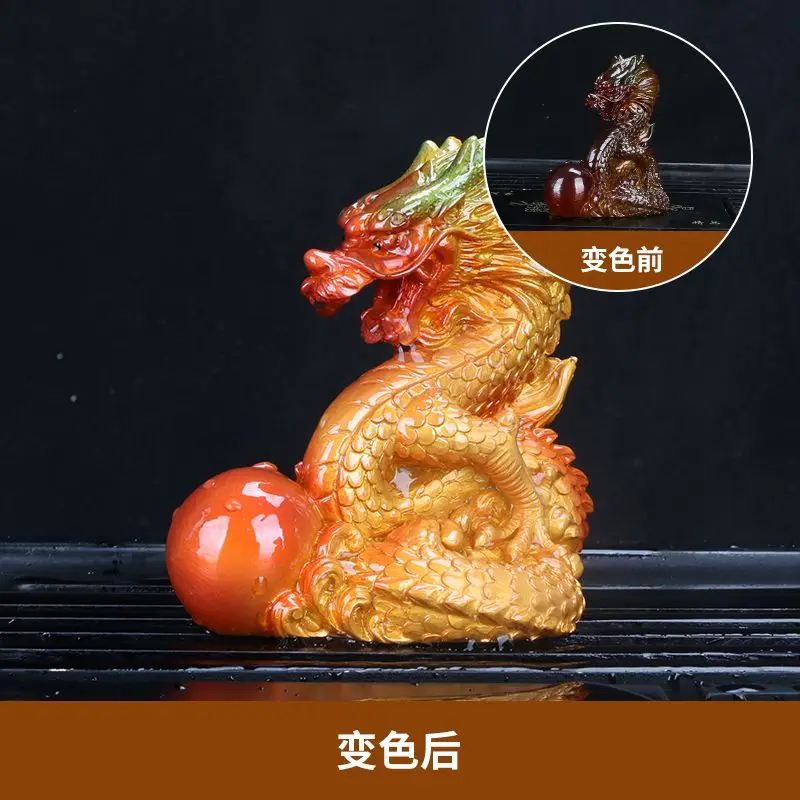 

Цветная смоляная фигурка дракона для чаепития