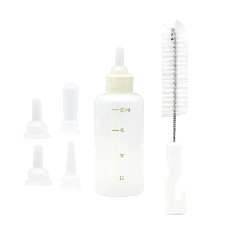 

Pet Bottle 60ML Single Dog Cat Bottle Newborn Puppy Cat Bottle Pet Silicone Bottle Baby Feeding Bottle