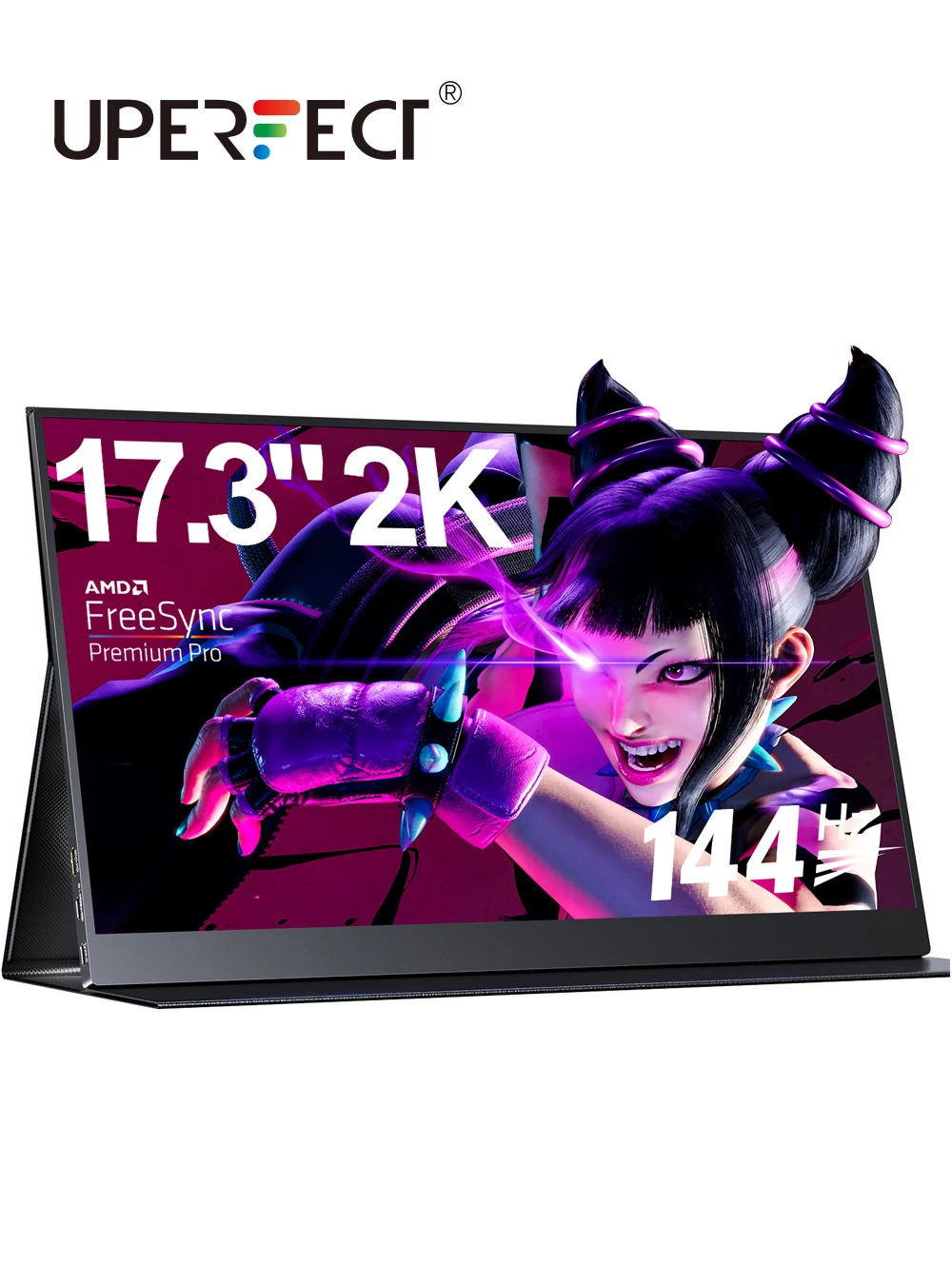 UPERFECT 17,3 дюймов 2K 144 Гц портативный монитор 2560x1440P 1ms 144 Гц Высокая частота обновления Freesync Ripstop Расширенный игровой экран дисплея