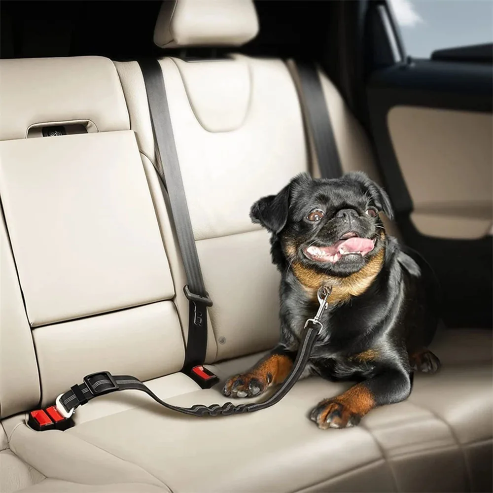 Hund Sitz Gürtel Auto Seatbelt Harness für Hunde Einstellbare Langlebige Nylon Reflektierende Bungee Stoff Leine Auto Reise Lieferungen für Pet 6