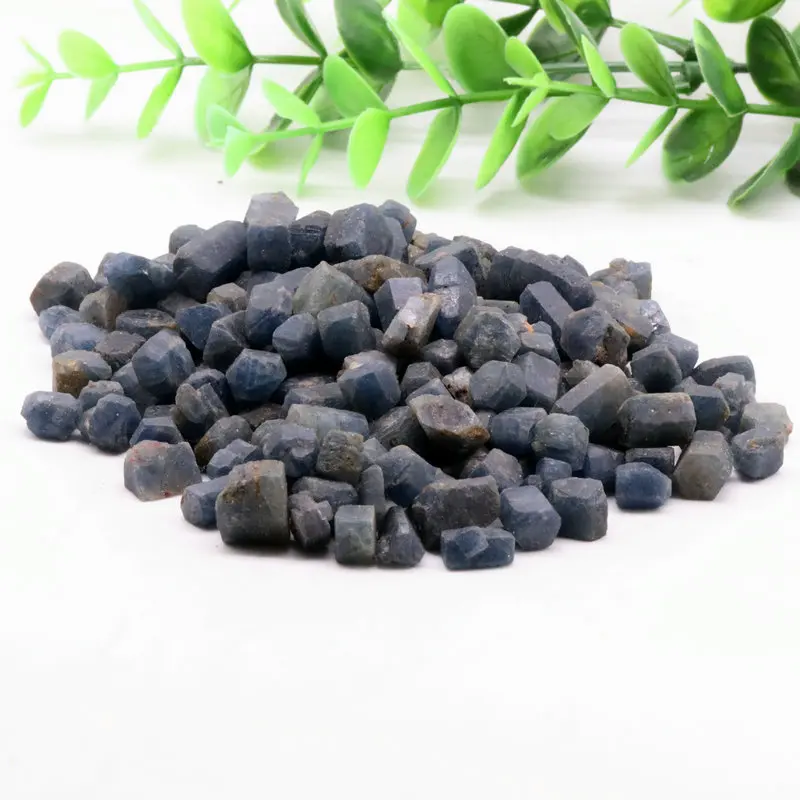 

5-7mm 50g Real Rare Natural Unheated Blue Sapphire Rough Specimen Mnerals Healing Aquarium Gravel Fish Tank Stones