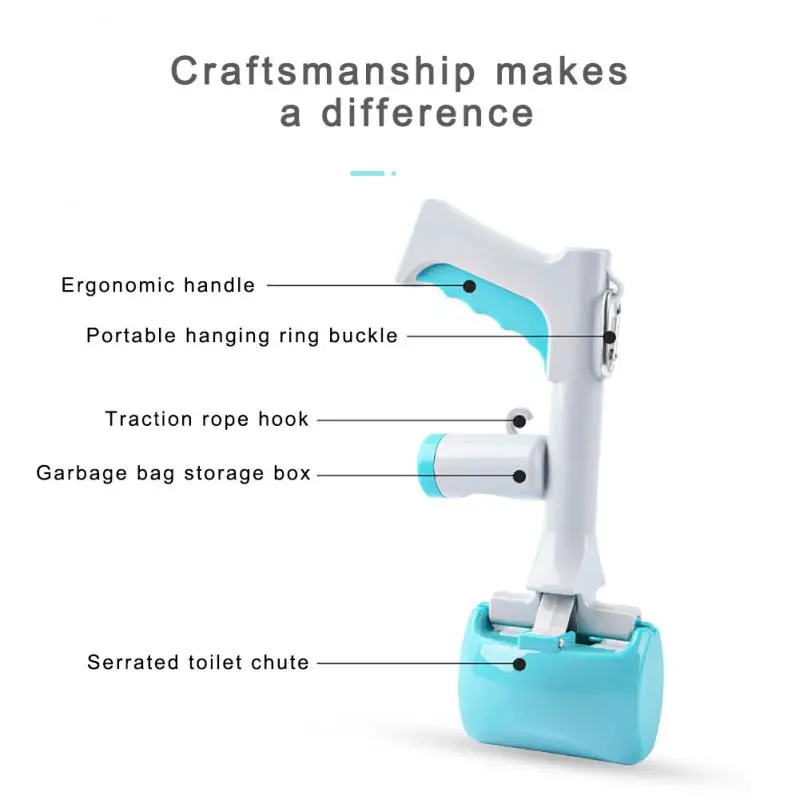 

Уличный туалет для домашних питомцев, портативный клипса с удлиненной ручкой для сбора уборки собак и кошек, принадлежности для уборки