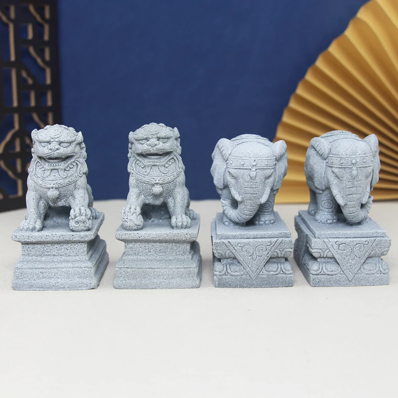 Искусственный камень слон лев искусственное украшение для аквариума